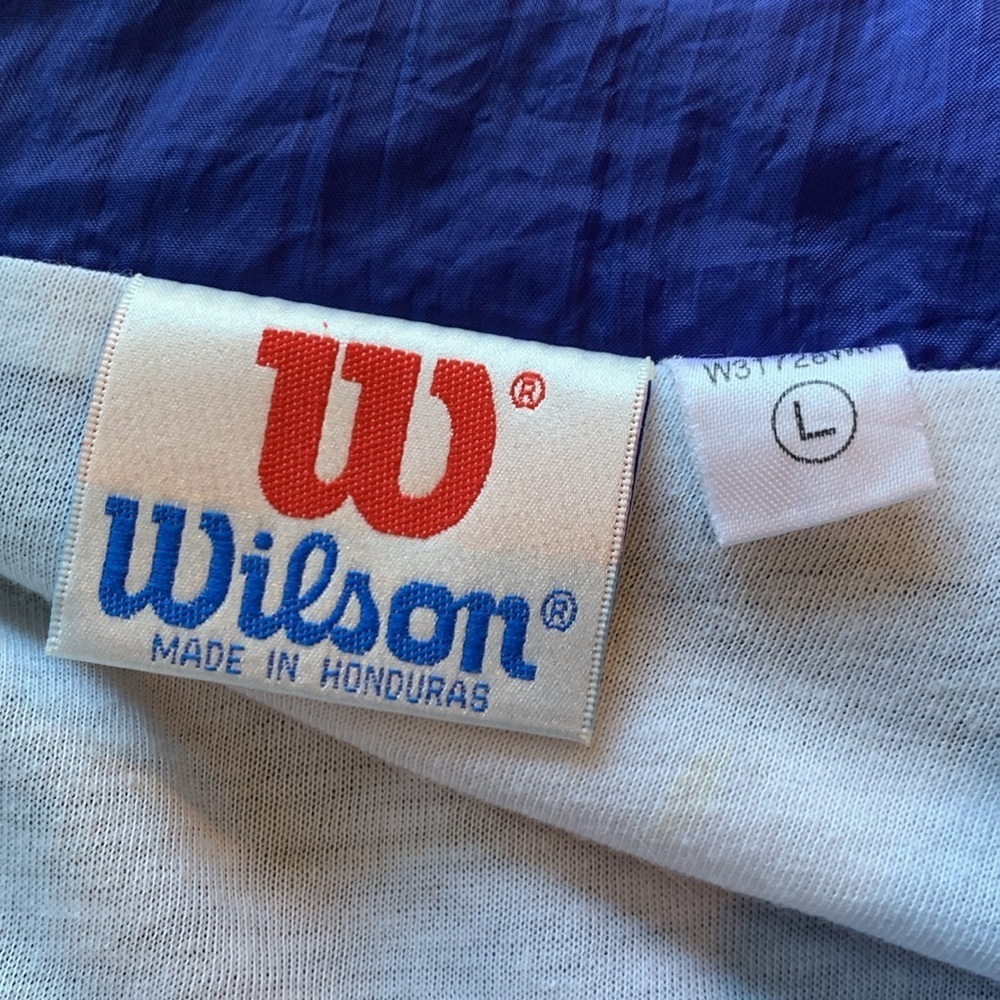 Wilson vintage sz L nylon track windbreaker jacket - Picture 5 of 7